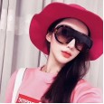 New fashion conjoined big frame sunglasses men and women trendy street shooting sunglasses oval wild glasses S9042
