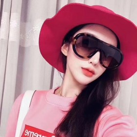 New fashion conjoined big frame sunglasses men and women trendy street shooting sunglasses oval wild glasses S9042