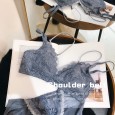 Takaland new style large size ultra-thin cup bra sexy lace beautiful back seamless underwear ladies no steel ring bra