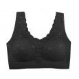 Thailand Latex 2.0 lace seamless underwear ladies sports vest large size sexy no steel ring sleep bra