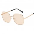 Large frame square metal chain clause sunglasses female tide street shot sunglasses men fashion glasses S9036