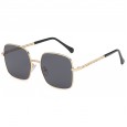 Large frame square metal chain clause sunglasses female tide street shot sunglasses men fashion glasses S9036
