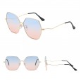 New fashion polygon oversized frame sunglasses men and women round face color film sunglasses simple wild glasses S9016