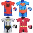 Cartoon superhero children swimsuit boy Siamese big boy hot spring baby swim trunks child swimsuit baby