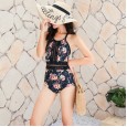 New hot spring bathing suit female backless slim slim small chest gathered swimsuit sexy one-piece swimsuit female