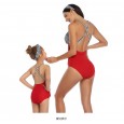 Hi fish new parent-child swimsuit fringed one-piece swimsuit