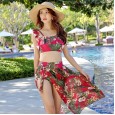 New cover belly small chest bikini swimsuit was thin split swimsuit conservative ladies hot spring swimsuit