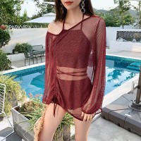 Swimsuit female new cover belly slimming hot spring swimsuit female sense small chest conservative split swimsuit three piece