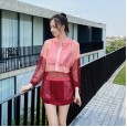 New sports swimsuit female conservative student split swimsuit three-piece suit was thin cover belly beach swimsuit female