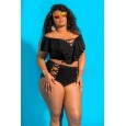 New bikini large size 5XL split high waist hot sale split female swimsuit