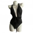 New one-piece swimsuit long straps leopard print one-piece swimsuit women
