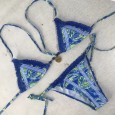 Swimsuit sexy split triangle bag popular lotus leaf flash bikini