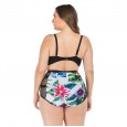 New large size bikini swimsuit mesh splicing women