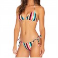 New bikini striped print swimsuit women