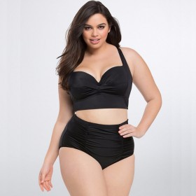The new bikini plus size swimsuit women's color matching