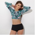 Sexy long-sleeved sports split bikini female swimsuit hot spring was thin swimsuit 87