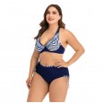 Plus size bikini underwire big cup ladies swimsuit swimwear 8808
