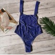 New one-piece swimsuit female striped printed one-piece swimsuit