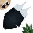 New bikini high waist medium size large color matching swimsuit women