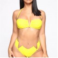 New bikini swimsuit nylon solid color swimsuit