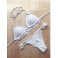 New hot sale solid color swimsuit ladies ruffles