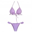 New hot sale solid color swimsuit ladies ruffles