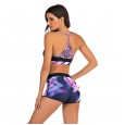 Sports vest split boxer bikini set 7760