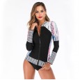Split long-sleeved surfing suit sunscreen female swimsuit hot spring diving suit swimsuit 6623