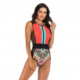 Surfing suits one-piece sleeveless women's swimsuit hot spring swimsuit diving suit 7704