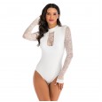 One-piece long-sleeved surfing suit sunscreen female swimsuit hot spring diving suit sexy swimsuit 7773