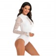 One-piece long-sleeved surfing suit sunscreen female swimsuit hot spring diving suit sexy swimsuit 7773