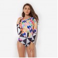 Sexy Siamese Lady Swimwear Hot Spring Surfing Diving Long Sleeve Swimwear 2167
