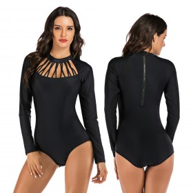 Surfing suit Siamese long-sleeved female swimsuit hot spring swimsuit diving suit 7734