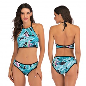 Sports vest split triangle bikini suit 7768