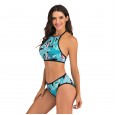 Sports vest split triangle bikini suit 7768