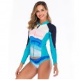 Split long-sleeved surfing suit sunscreen female swimsuit hot spring diving suit swimsuit 6621