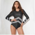 Sexy one-piece female swimsuit hot spring long-sleeved slim surfing diving suit swimsuit 59