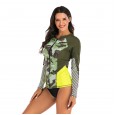 Leisure split long-sleeved surfing suit sunscreen female swimsuit hot spring diving suit swimsuit 7795