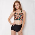 Sexy vest sports split bikini female swimsuit hot spring high waist swimsuit