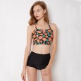 Sexy vest sports split bikini female swimsuit hot spring high waist swimsuit