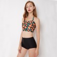 Sexy vest sports split bikini female swimsuit hot spring high waist swimsuit