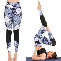 Running tight moisture wicking yoga pants sports fitness pants female printed leggings 024