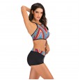 Sports vest split boxer bikini set 7765