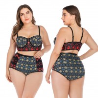 Large size bikini underwire large cup ladies swimwear swimsuit 6651