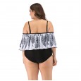 Siamese enlarged ladies swimsuit big cup MM big ruffled swimsuit 8846