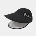 Unisex Anti-fog Removable Mask For Full Protection Sun Hat - Beige 