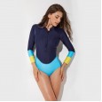 Sexy Siamese Lady Swimwear Hot Spring Surfing Diving Long Sleeve Swimwear 2160