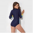 Sexy Siamese Lady Swimwear Hot Spring Surfing Diving Long Sleeve Swimwear 2160