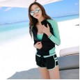 Female Split Flat Angle Long Sleeve Swimsuit Hot Spring Sunscreen Hot Spring Surfing Diving Leisure Swimwear 22