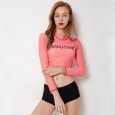 Split long-sleeved surfing suit female swimsuit hot spring swimsuit 9067